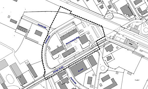 Bebauungsplan Nr. 9 VB für den Bereich des Alois-Harbeck-Platzes zwischen Allinger Straße, Josefstraße und Bahnlinie – Bekanntmachung des Satzungsbeschlusses